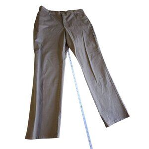 Mens Chino Dress Pants 34W 29L Tan Flat Front Straight Leg Preppy Corpcore